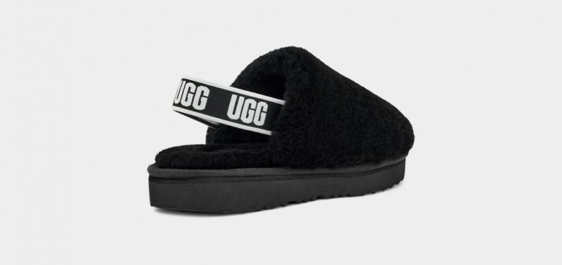 Ugg Fluff Yeah Clog Tofflor Barn Svarta | Sverige-10876