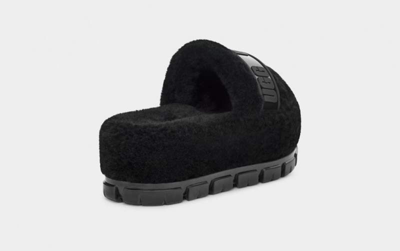 Ugg Fluffita Clear Badtofflor Tofflor Dam Svarta | Sverige-86520