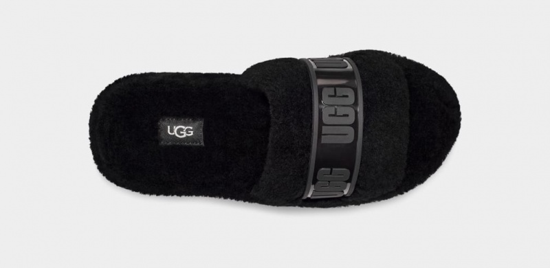 Ugg Fluffita Clear Badtofflor Tofflor Dam Svarta | Sverige-86520