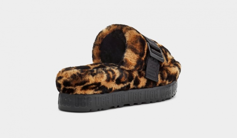 Ugg Fluffita Panther Print Badtofflor Tofflor Dam Leopard | Sverige-85713