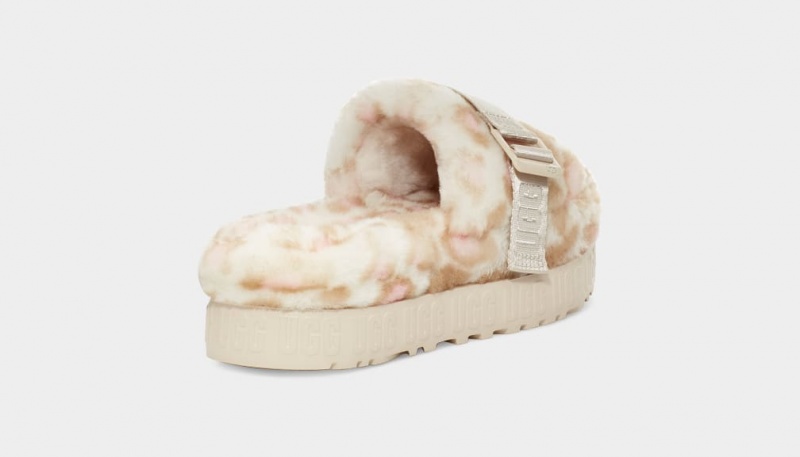 Ugg Fluffita Panther Print Badtofflor Tofflor Dam Vita | Sverige-40523