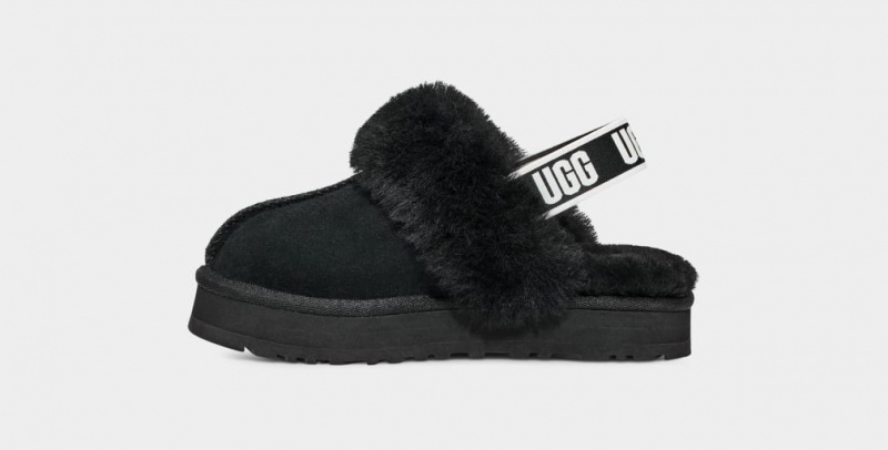 Ugg Funkette Tofflor Barn Svarta | Sverige-31029