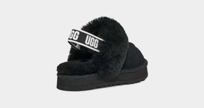 Ugg Funkette Tofflor Barn Svarta | Sverige-31029