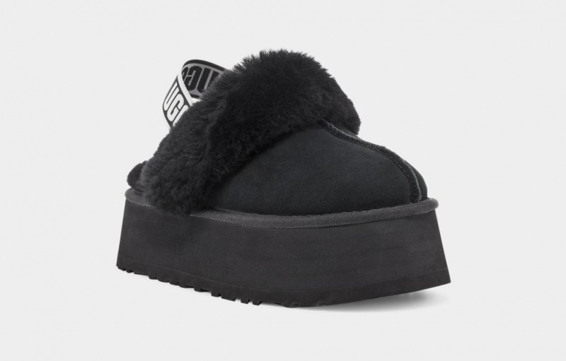 Ugg Funkette Tofflor Dam Svarta | Sverige-10647