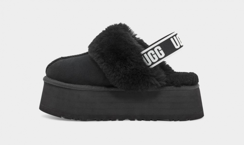 Ugg Funkette Tofflor Dam Svarta | Sverige-10647