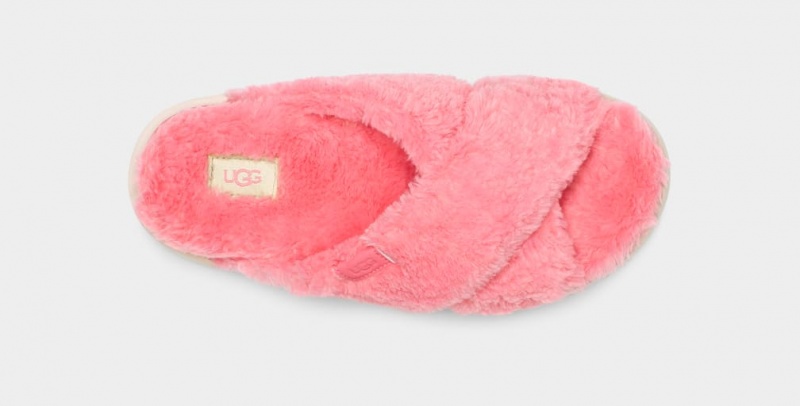 Ugg Fuzz Sugar Cross Badtofflor Tofflor Dam Rosa | Sverige-39670