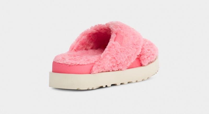 Ugg Fuzz Sugar Cross Badtofflor Tofflor Dam Rosa | Sverige-39670