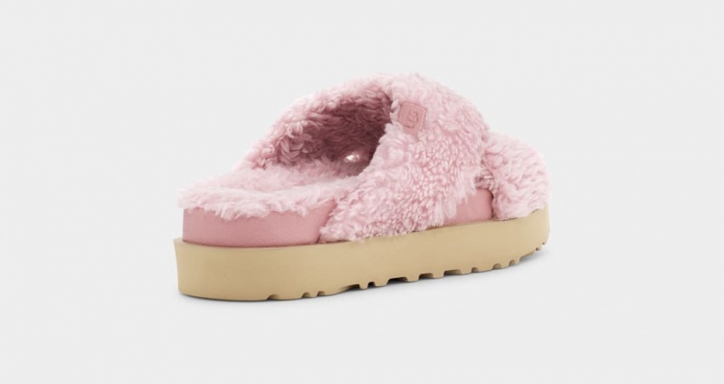 Ugg Fuzz Sugar Cross Badtofflor Tofflor Dam Rosa | Sverige-51047