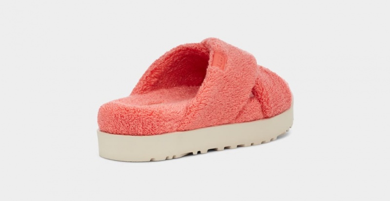 Ugg Fuzz Sugar Terry Cross Badtofflor Tofflor Dam Korall | Sverige-68195