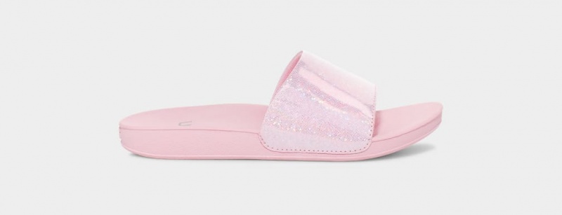 Ugg Glitter Badtofflor Tofflor Barn Lila Vita | Sverige-78320