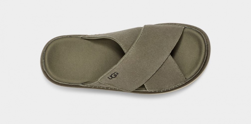 Ugg Goldenstar Cross Badtofflor Sandaler Dam Gröna | Sverige-91840