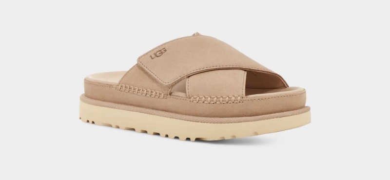 Ugg Goldenstar Cross Badtofflor Sandaler Dam Bruna | Sverige-86593