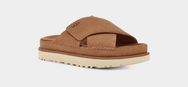 Ugg Goldenstar Cross Badtofflor Sandaler Dam Bruna | Sverige-18074