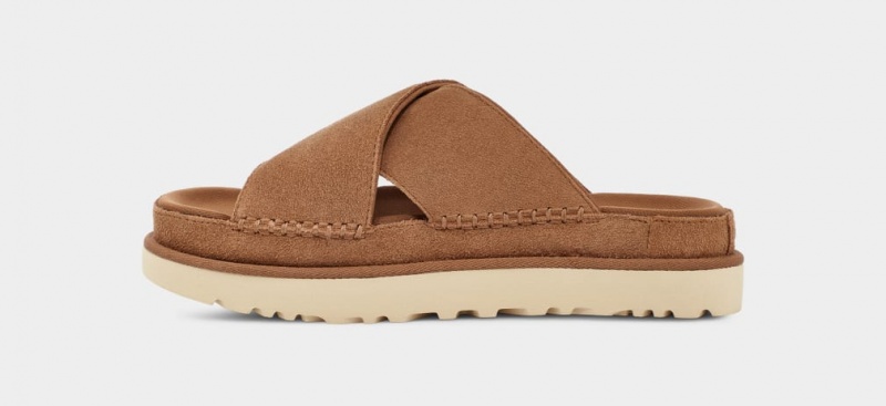 Ugg Goldenstar Cross Badtofflor Sandaler Dam Bruna | Sverige-18074