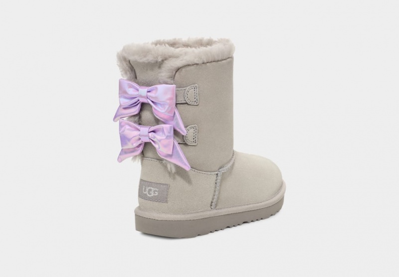 Ugg K Bailey Bow Iridescent Stövlar Barn Grå | Sverige-41672