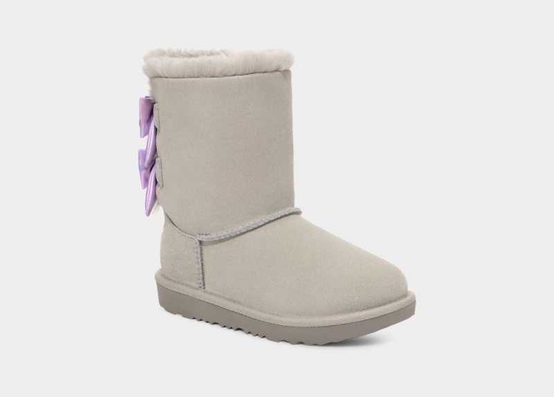 Ugg K Bailey Bow Iridescent Stövlar Barn Grå | Sverige-41672