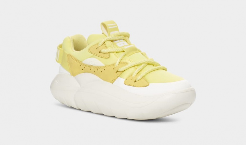 Ugg LA Cloud Spets Sneakers Dam Citron Ljusgröna | Sverige-41628