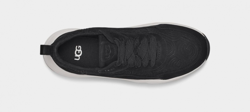 Ugg LA Glide Logo Stitch Sneakers Dam Svarta | Sverige-56497