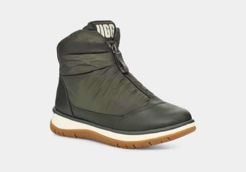 Ugg Lakesider Zip Ankle Stövlar Dam Olivgröna | Sverige-46280