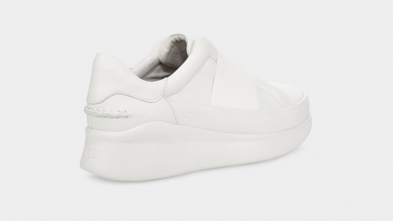 Ugg Libu Läder Sneakers Dam Vita | Sverige-54739