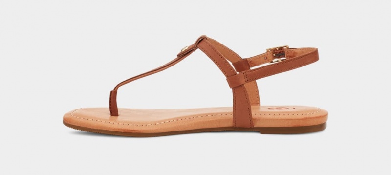 Ugg Madeena Läder Flip Flop Sandaler Dam Bruna | Sverige-42719