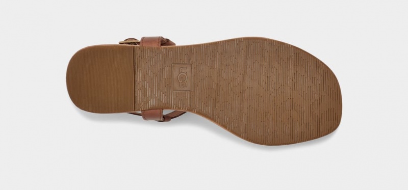 Ugg Madeena Läder Flip Flop Sandaler Dam Bruna | Sverige-42719