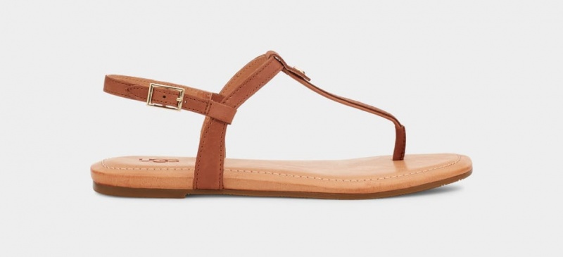 Ugg Madeena Läder Flip Flop Sandaler Dam Bruna | Sverige-42719