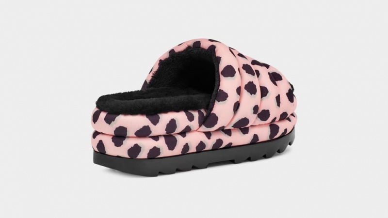 Ugg Maxi Badtofflor Cheetah Print Sandaler Dam Rosa | Sverige-16032