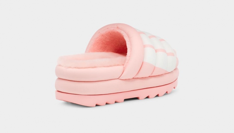 Ugg Maxi Badtofflor Logo Sandaler Dam Rosa | Sverige-08425