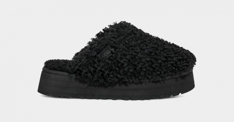 Ugg Maxi Curly Platform Tofflor Dam Svarta | Sverige-79408