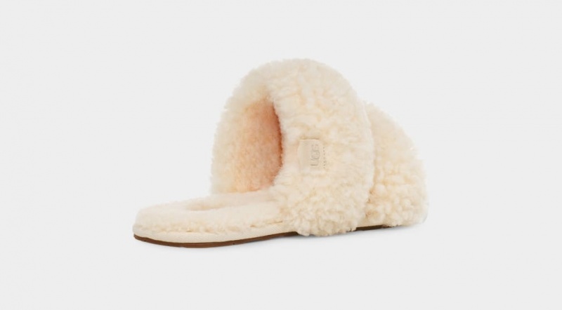 Ugg Maxi Curly Scuffetta Tofflor Dam Beige | Sverige-97856