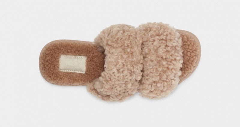 Ugg Maxi Curly Scuffetta Tofflor Dam Bruna | Sverige-28954