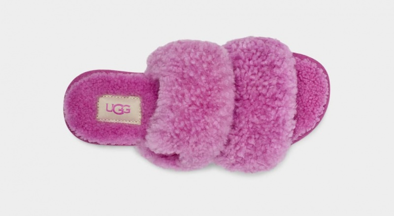 Ugg Maxi Curly Scuffetta Tofflor Dam Lila | Sverige-81746