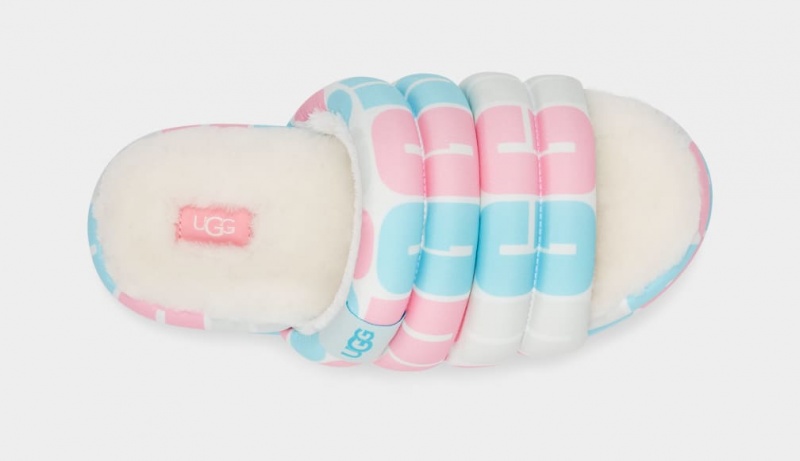 Ugg Maxi Pride Badtofflor Sandaler Dam Blå Rosa | Sverige-75614