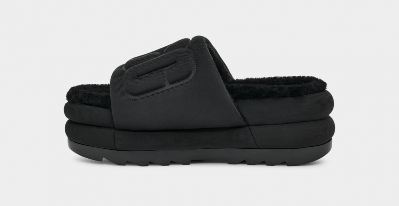 Ugg Maxi Tryck Badtofflor Sandaler Dam Svarta Svarta | Sverige-97624