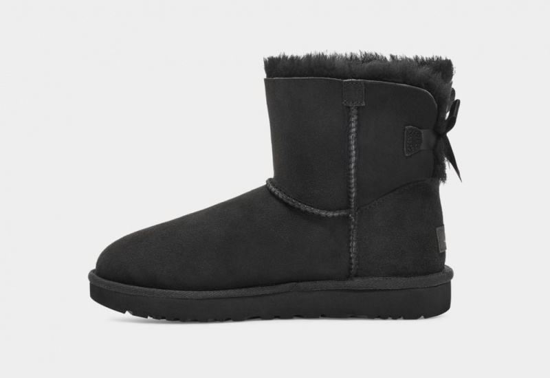 Ugg Mini Bailey Bow II Stövlar Dam Svarta | Sverige-80265