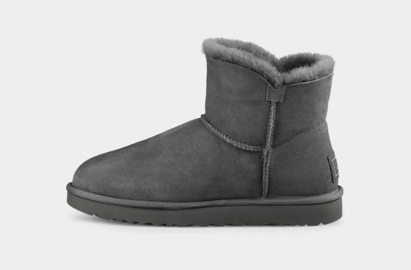 Ugg Mini Bailey Button Bling Stövlar Dam Grå | Sverige-37486