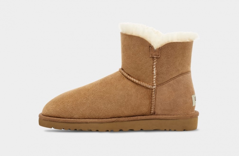 Ugg Mini Bailey Button II Stövlar Dam Bruna | Sverige-25098