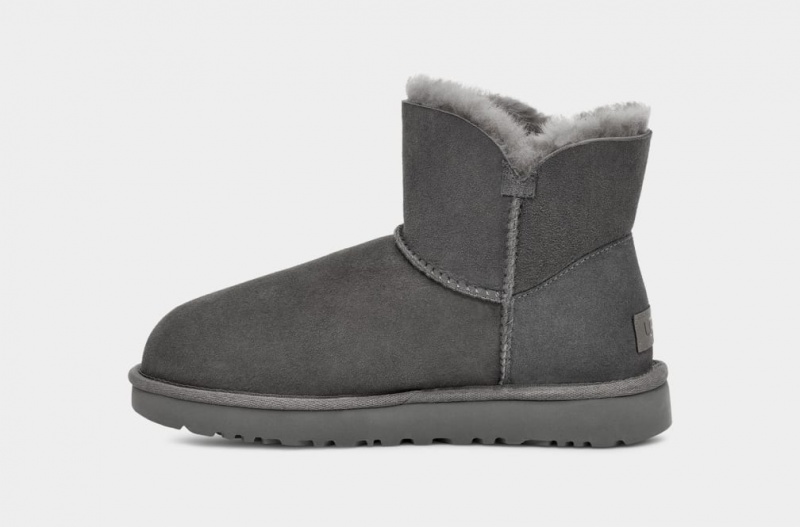 Ugg Mini Bailey Button II Stövlar Dam Grå | Sverige-57480