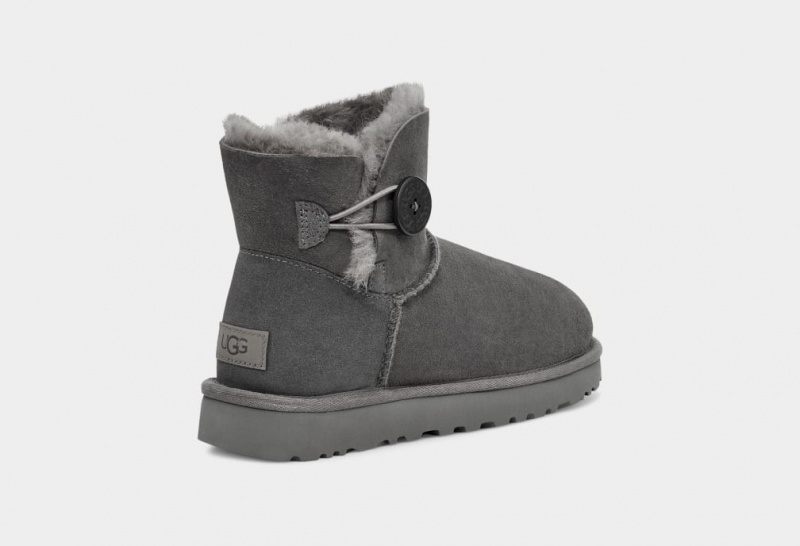 Ugg Mini Bailey Button II Stövlar Dam Grå | Sverige-57480