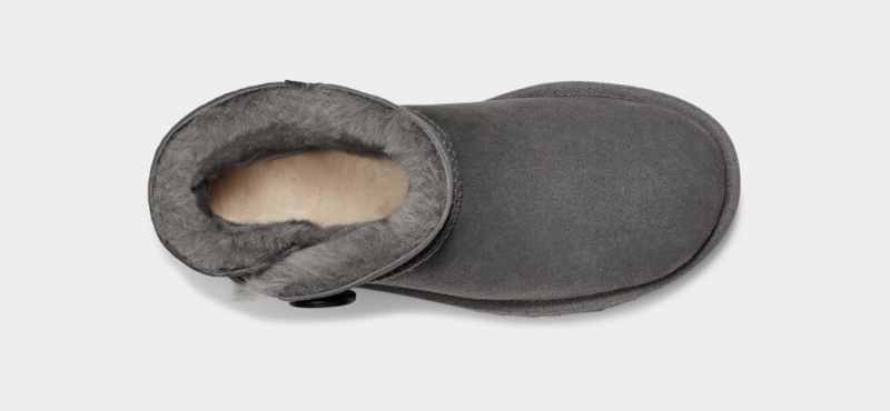 Ugg Mini Bailey Button II Stövlar Dam Grå | Sverige-57480