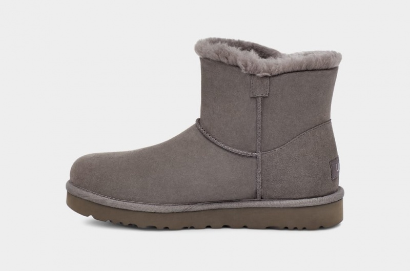 Ugg Mini Bailey Button Pearl Gem Stövlar Dam Grå | Sverige-95137