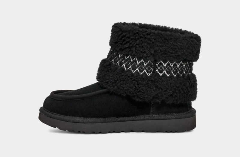 Ugg Mini UGG Braid Stövlar Dam Svarta | Sverige-25934