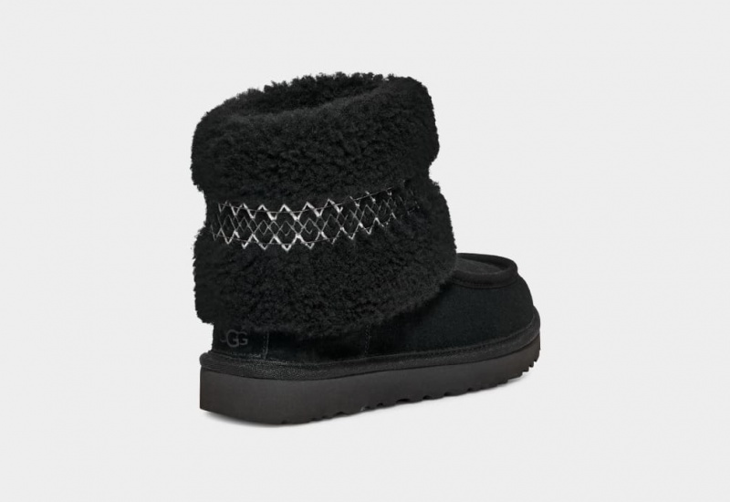 Ugg Mini UGG Braid Stövlar Dam Svarta | Sverige-25934