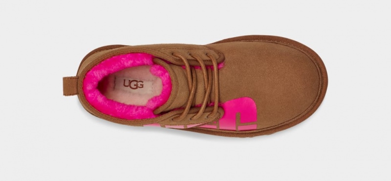 Ugg Neumel Broken Logo Stövlar Dam Bruna Rosa | Sverige-42015