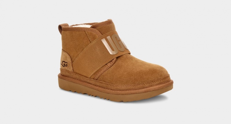 Ugg Neumel II Tryck Logo Stövlar Barn Bruna | Sverige-61895