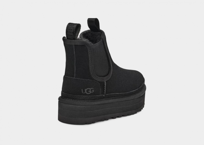 Ugg Neumel Platform Chelsea Stövlar Barn Svarta | Sverige-93768