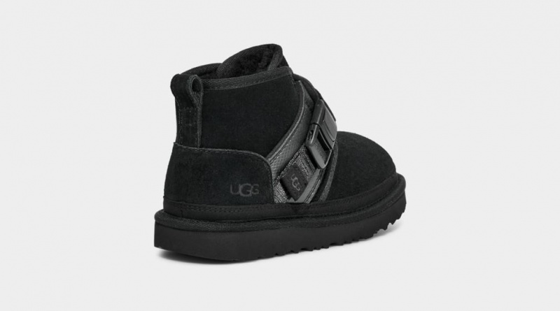 Ugg Neumel Snapback Stövlar Barn Svarta | Sverige-81692