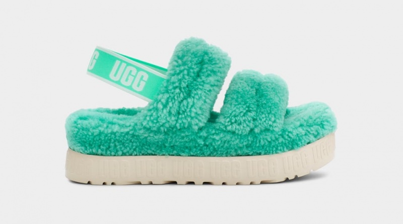 Ugg Oh Fluffita Badtofflor Tofflor Dam Gröna | Sverige-40579