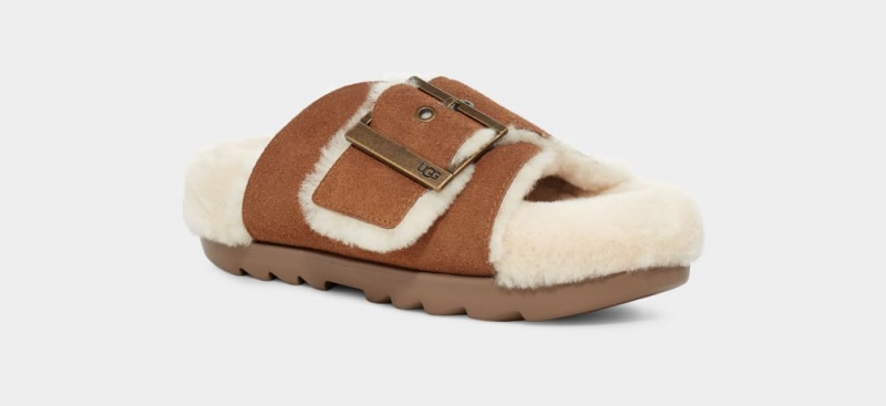 Ugg Outslide Spännen Badtofflor Tofflor Dam Bruna | Sverige-83769